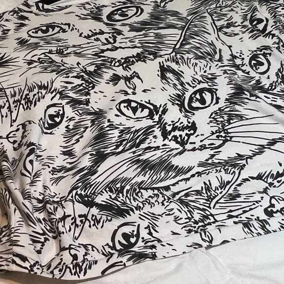 Vintage  “Like New” MOODS BY KRIZIA for The Limited  Cat face Shirt M circa 1986 - Picture 7 of 9